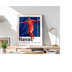 Printable Keylor Navas Poster, Costa Rican Goalkeeper, Soccer