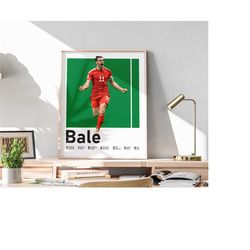 Printable Gareth Bale Poster, Welsh Soccer Star, Bale