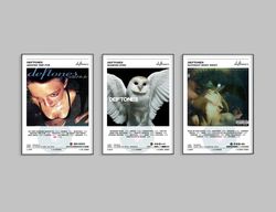 Set Of 3 Deftones Poster  Deftones Poster  Album Cover Poster  Music Print  Album Print  Music Wall Decor  Gift Idea  Po