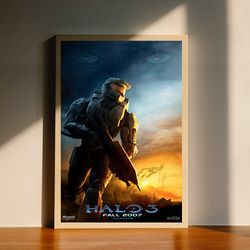Halo 3  Movie art Canvas Poster, Wall Art Decor, Home Decor, No Frame