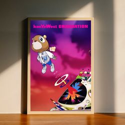 Kanye West Graduation Album Cover Canvas Poster, Wall Art Decor, Home Decor, No Frame