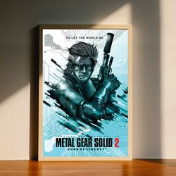 Metal Gear Solid 2 Canvas Poster, Wall Art Decor, Home Decor, No Frame