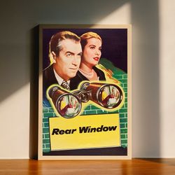 Rear Window (1954)  Vintage Movie Canvas Poster, Wall Art Decor, Home Decor, No Frame