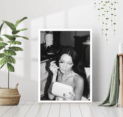 model bella hadid black & white vintage retro photography celebrity fashion girls room wall art decor feminist poster ca