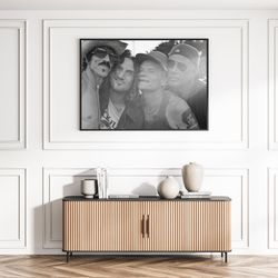 Red Hot Chilli Peppers Rock Band Merch Print Music Poster Black and White Retro Vintage Photography Canvas Framed Printe