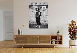 Amy Winehouse Ready To Hang Canvas,Amy Winehouse Black and White Poster,Album Cover Poster,Back to Black,Home Decor,Famo