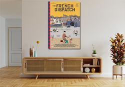 French Dispatch Ready To Hang Canvas,French Dispatch Movie Poster Classic Film,Wall Art,Room Decor,Home DecorArt Poster