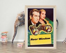 Alfred Hitchcock's Rear Window Movie Poster  Classic Movie Poster  High Quality Canvas Cloth Poster for Gift  A1A2A3A4A5