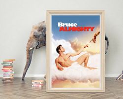 Bruce Almighty Movie Poster Wall Art  High quality Canvas Cloth  Bruce Almighty Street Classic Poster Print