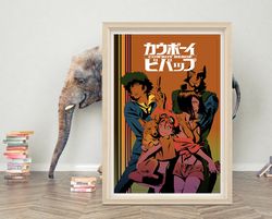 Cowboy Bebop Japanese Anime Poster Wall Art  High quality Canvas Cloth  Cowboy Bebop Classic Anime Movie Poster Print