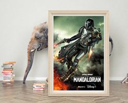 The Mandalorian TV Series Poster Wall Art  2023 Minimalist Movie Poster  High Quality Canvas Cloth Poster  Star Wars Cla