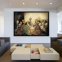 last supper canvas wall art , last supper canvas wall decors , jesus and disciples christian canvas arts wall decoration