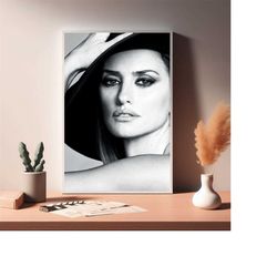 Penelope Cruz Spanish Model Poster, Canvas Prints Wall