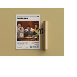 Superbad Retro Movie Poster Print | Minimalist Movie