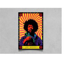 Jimi Hendrix 1968 Poster Print - Vintage Rock