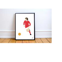 George Best Manchester United Poster Print. A4/A3, Best,