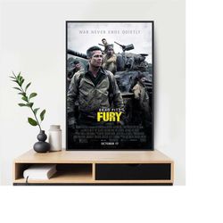 Fury 2014 Movie Poster Art Movie Wall Room
