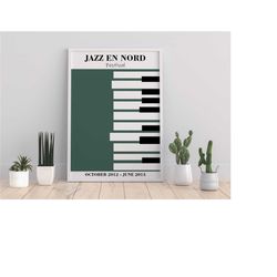 Jazz Music Festival Poster, Printable Wall Art, Vintage