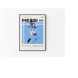 Lionel Messi Inspired Poster , Argentina World Cup