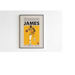 Lebron James Inspired Poster , LA Lakers Art