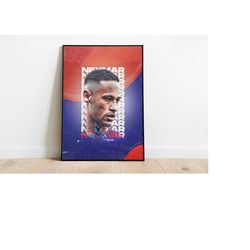 Neymar Poster, Football Posters, Wall Art, Wall Decor,
