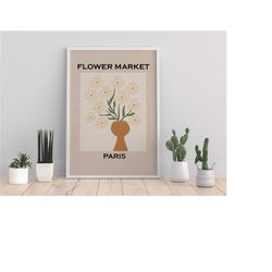 Digital Vase Flower Wall Print, Downloadable Flower Market