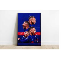 Kylian Mbappe Poster, Football Posters, Wall Art, Wall
