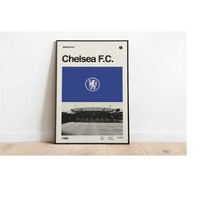 Chelsea FC Poster, Stamford Bridge Poster, Football Posters,