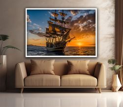 ship landscape canvas art,ship decor,sea landscape art,ship wall decor,ship painting in seascape.jpg