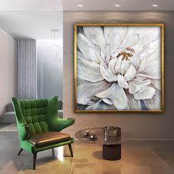 white rose canvas, floral canvas painting, floral print, floral home decor, rose canvas, rose poster, floral wall art