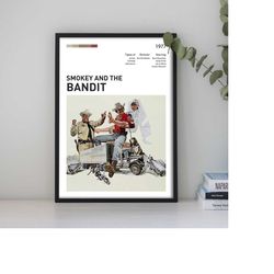 smokey and the bandit custom poster, classic film