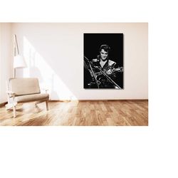 Elvis Presley Poster Art,Black and White Wall Art,Vintage