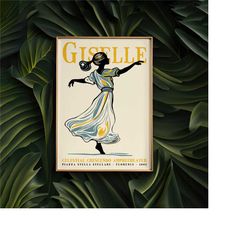 giselle ballet poster - french ballerina art |