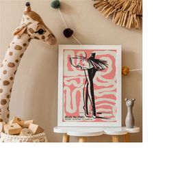 vintage ballerina print | girls room decor |