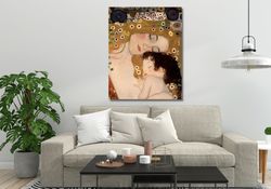 Mother and Child By Gustav Klimt Canvas Wall Art Gallery Wrapped Giclee Gallery Wall Art Gustav Klimt Painting Museum Ex