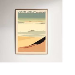 DEATH VALLEY minimalist poster - National Park Above