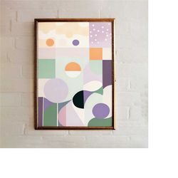 Lavender and Mint Mid-Century Modern POSTER | Abstract