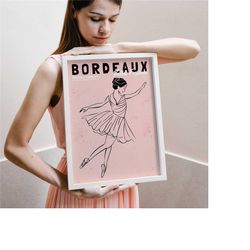 Bordeaux - French Ballet Vintage Poster gift Nordic