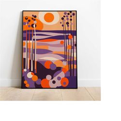 Sunset Mid-Century Modern POSTER | Abstract Wall Fine