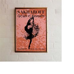 1987 Ballet Poster - Opera Comique Sakharoff Vintage