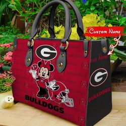 NCAA Georgia Bulldogs Minnie Women Leather Hand Bag