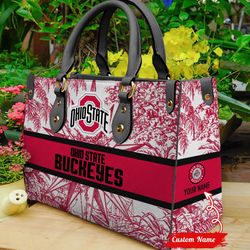 NCAA Ohio State Buckeyes Women Leather Hand Bag