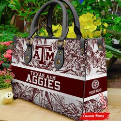 NCAA Texas A_M Aggies Women Leather Hand Bag