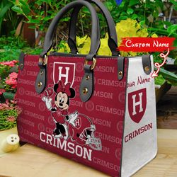 NCAA Harvard Crimson Minnie Women Leather Hand Bag