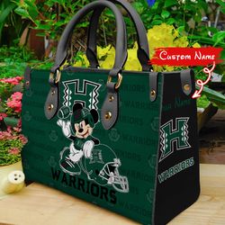 NCAA Hawaii Rainbow Warriors Mickey Women Leather Hand Bag