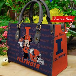 NCAA Illinois Fighting Illini Minnie Women Leather Hand Bag