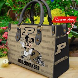 NCAA Purdue Boilermakers Mickey Women Leather Hand Bag
