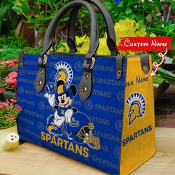 NCAA San Jose State Spartans Mickey Women Leather Hand Bag