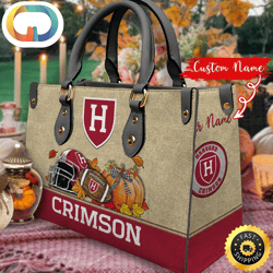 NCAA Harvard Crimson Autumn Women Leather Bag