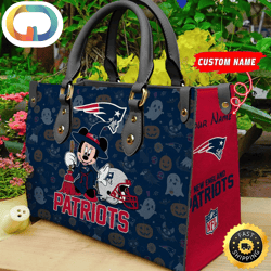 New England Patriots NFL Minnie Halloween Women Leather Hand Bag